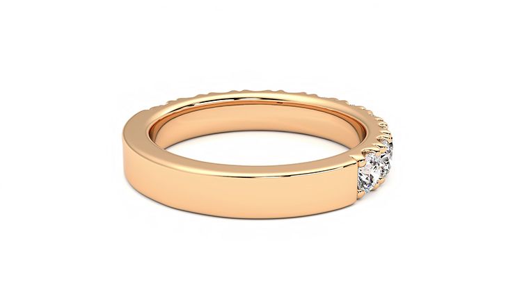 Taylor & Hart Peony Wedding Ring 360 degree image 13