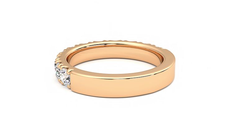 Taylor & Hart Peony Wedding Ring 360 degree image 17