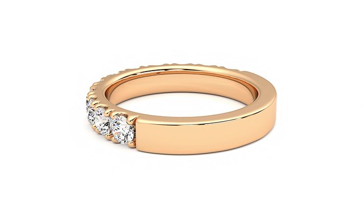 Taylor & Hart Peony Wedding Ring 360 degree image 18