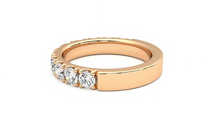 Taylor & Hart Peony Wedding Ring 360 degree image 19