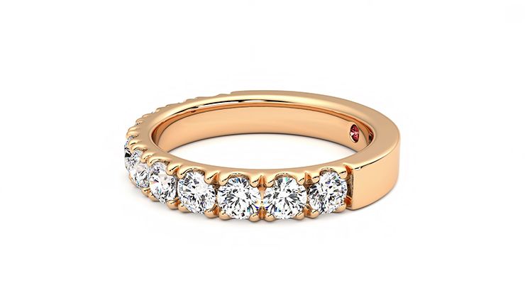 Taylor & Hart Peony Wedding Ring 360 degree image 22