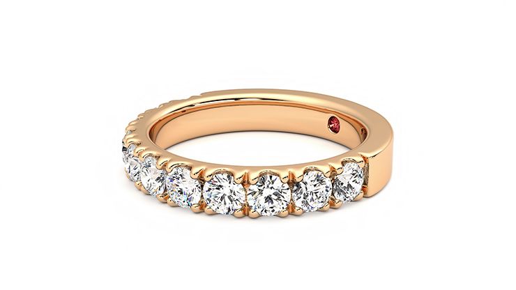 Taylor & Hart Peony Wedding Ring 360 degree image 23