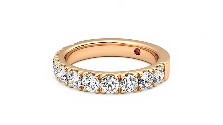 Taylor & Hart Peony Wedding Ring 360 degree image 24