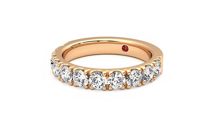 Taylor & Hart Peony Wedding Ring 360 degree image 25
