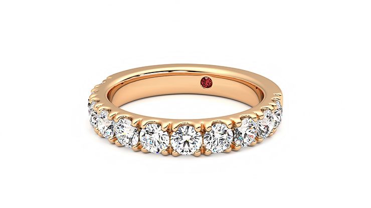 Taylor & Hart Peony Wedding Ring 360 degree image 26