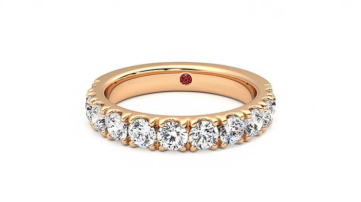 Taylor & Hart Peony Wedding Ring 360 degree image 28