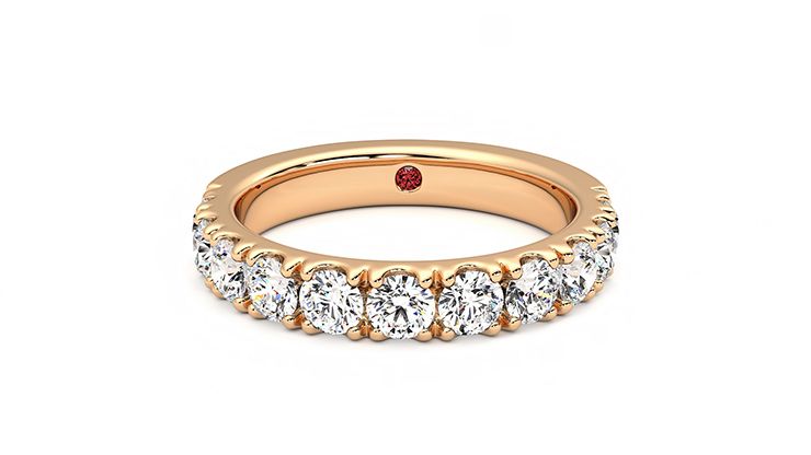 Taylor & Hart Peony Wedding Ring 360 degree image 29