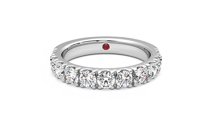 Taylor & Hart Peony Wedding Ring 360 degree image 0