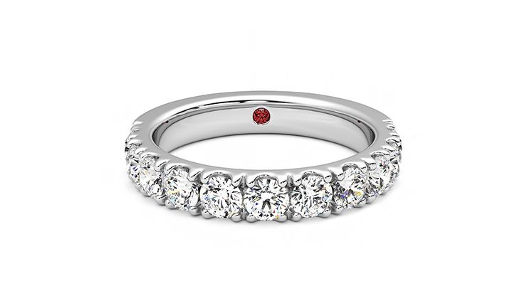 Taylor & Hart Peony Wedding Ring 360 degree image 1