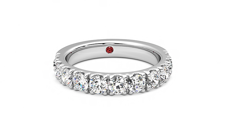 Gray diamond wedding on sale band