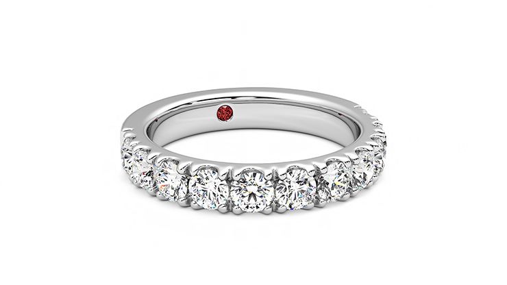 Taylor & Hart Peony Wedding Ring 360 degree image 4