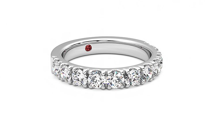 Taylor & Hart Peony Wedding Ring 360 degree image 5