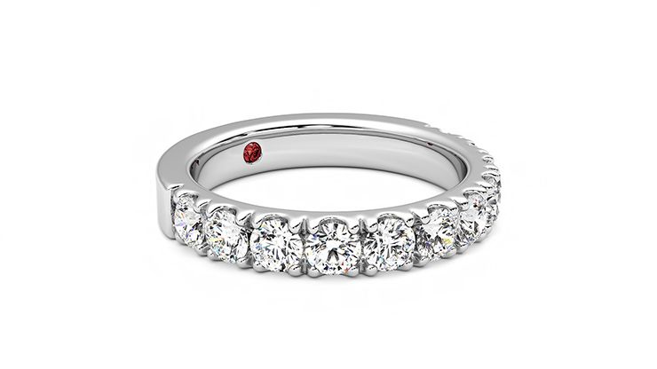 Taylor & Hart Peony Wedding Ring 360 degree image 6