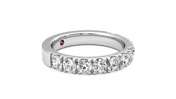 Taylor & Hart Peony Wedding Ring 360 degree image 7