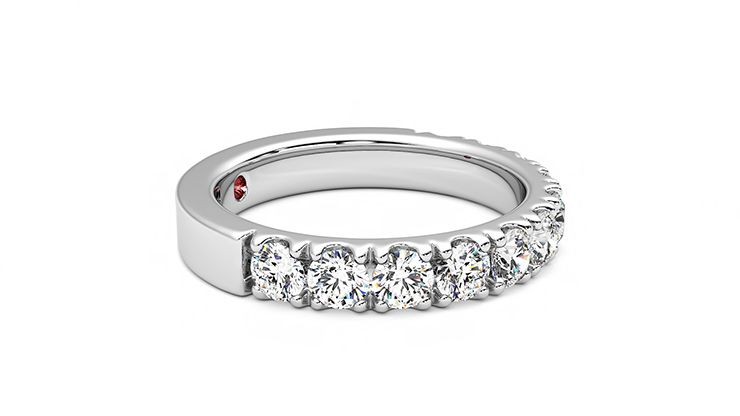 Taylor & Hart Peony Wedding Ring 360 degree image 8