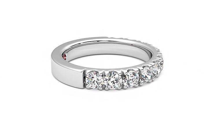 Taylor & Hart Peony Wedding Ring 360 degree image 9