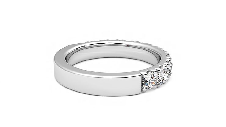 Taylor & Hart Peony Wedding Ring 360 degree image 12