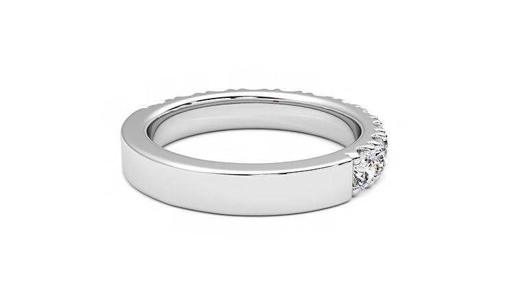 Taylor & Hart Peony Wedding Ring 360 degree image 13
