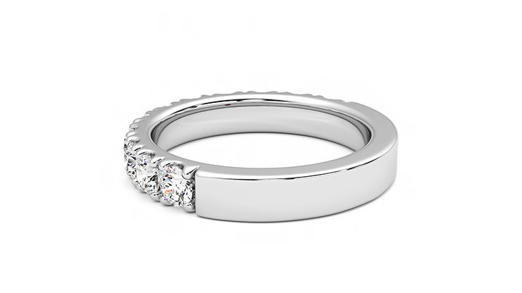 Taylor & Hart Peony Wedding Ring 360 degree image 18