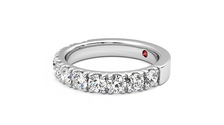 Taylor & Hart Peony Wedding Ring 360 degree image 23