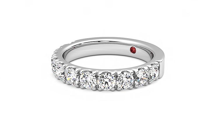 Taylor & Hart Peony Wedding Ring 360 degree image 24