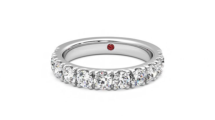 Taylor & Hart Peony Wedding Ring 360 degree image 28