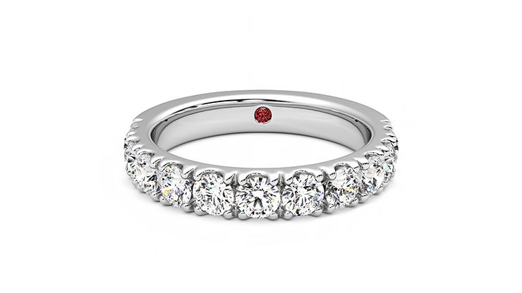 Taylor & Hart Peony Wedding Ring 360 degree image 29