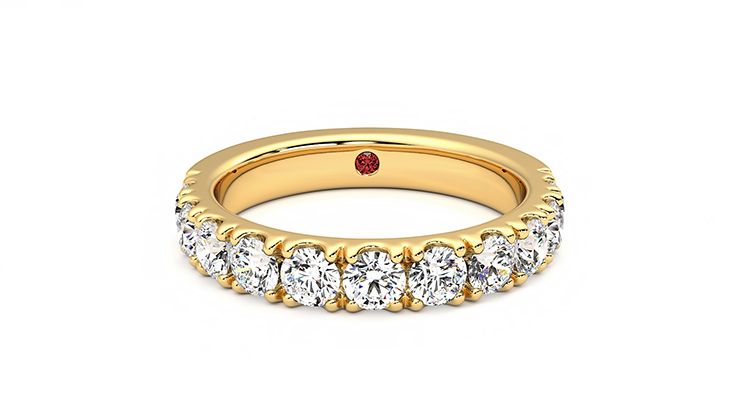 Taylor & Hart Peony Wedding Ring 360 degree image 1