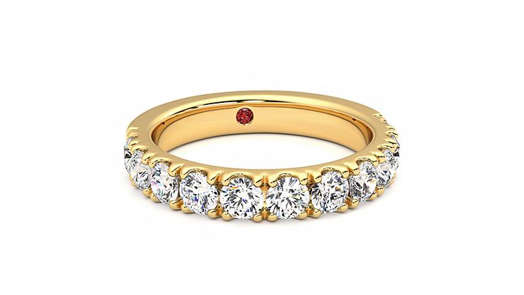 Taylor & Hart Peony Wedding Ring 360 degree image 3
