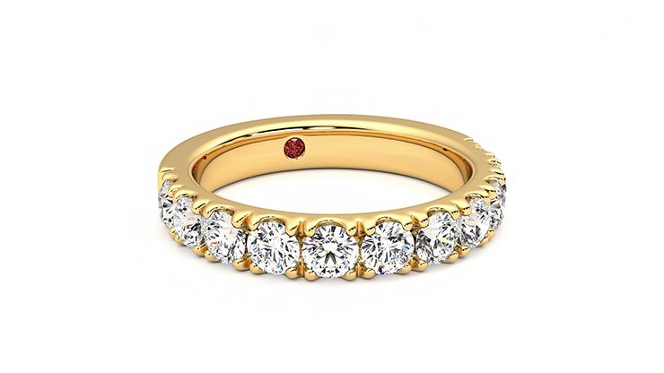 Taylor & Hart Peony Wedding Ring 360 degree image 4