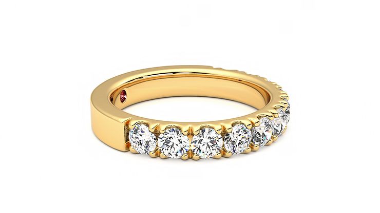 Taylor & Hart Peony Wedding Ring 360 degree image 8
