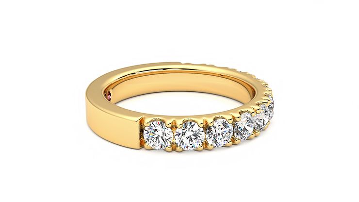 Taylor & Hart Peony Wedding Ring 360 degree image 9