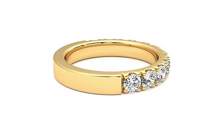 Taylor & Hart Peony Wedding Ring 360 degree image 11