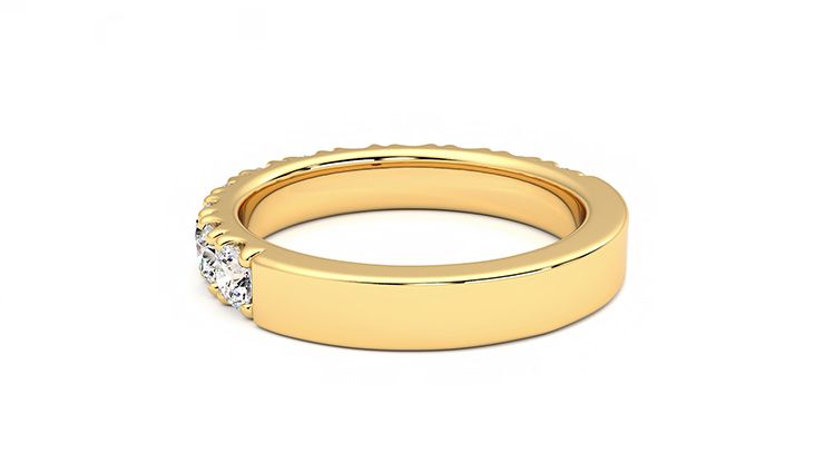 Taylor & Hart Peony Wedding Ring 360 degree image 17