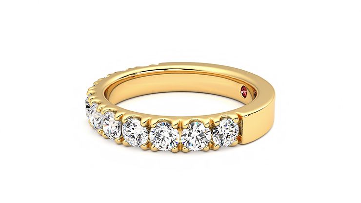 Taylor & Hart Peony Wedding Ring 360 degree image 22