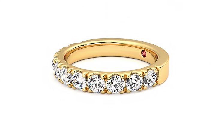 Taylor & Hart Peony Wedding Ring 360 degree image 23