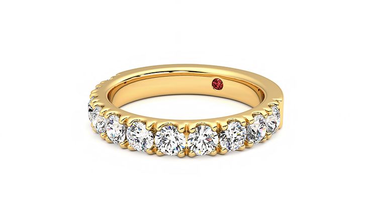 Taylor & Hart Peony Wedding Ring 360 degree image 25