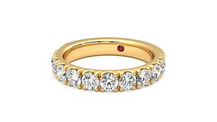 Taylor & Hart Peony Wedding Ring 360 degree image 26