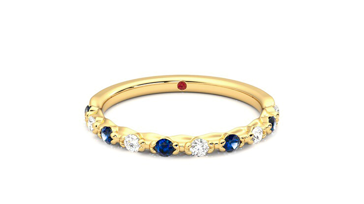 Taylor & Hart Petal Yellow Wedding Ring 360 detail 01