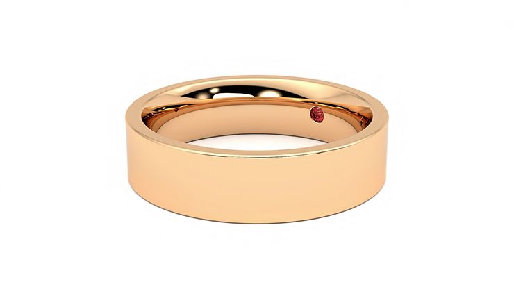 Taylor & Hart Pine Wedding Ring 360 degree image 24