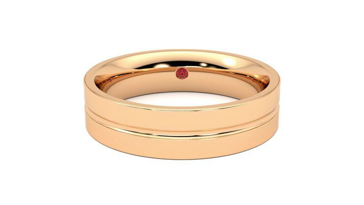 Taylor & Hart Ridge Wedding Ring 360 degree image 0