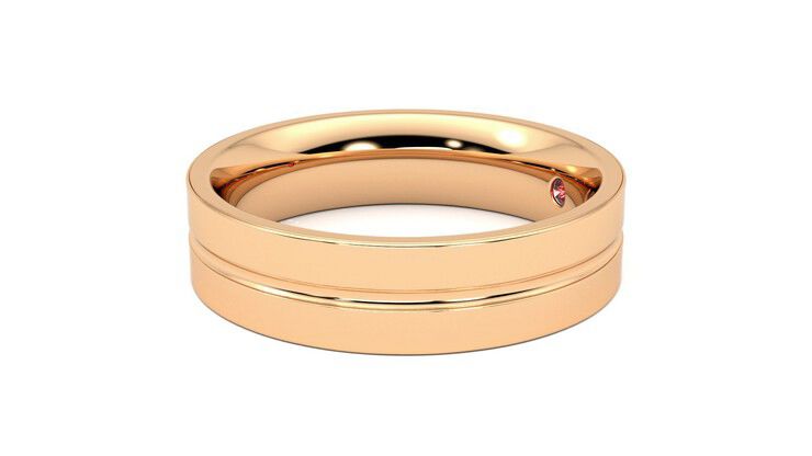 Taylor & Hart Ridge Wedding Ring 360 degree image 22
