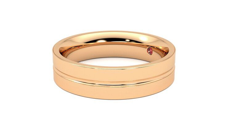 Taylor & Hart Ridge Wedding Ring 360 degree image 23