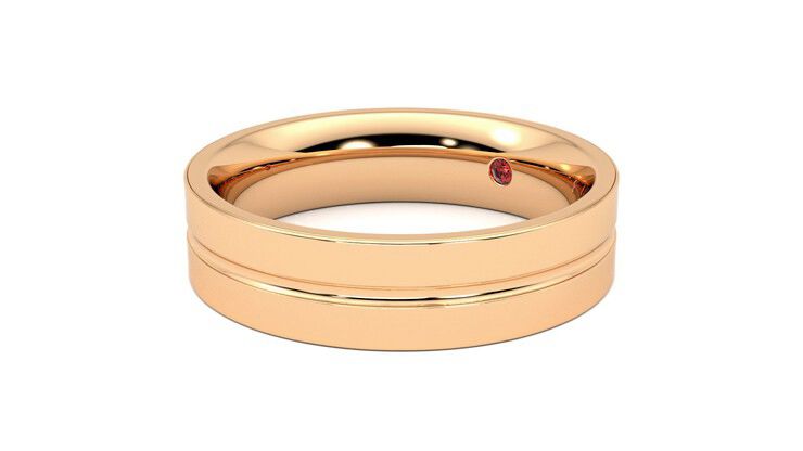 Taylor & Hart Ridge Wedding Ring 360 degree image 24