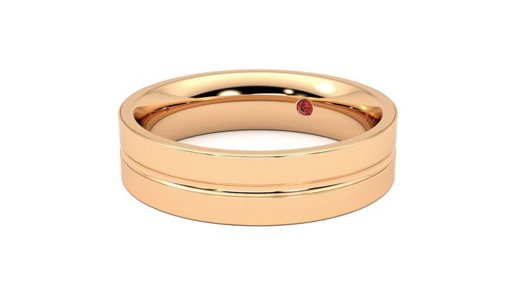 Taylor & Hart Ridge Wedding Ring 360 degree image 25