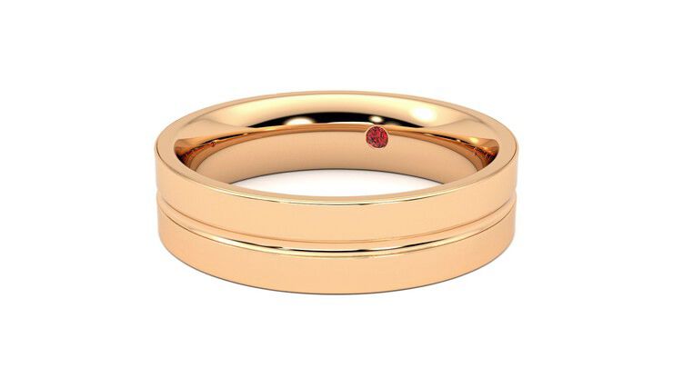 Taylor & Hart Ridge Wedding Ring 360 degree image 26