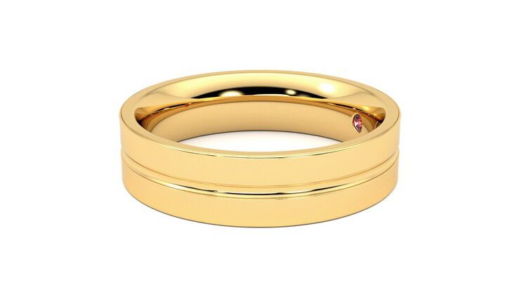 Taylor & Hart Ridge Wedding Ring 360 degree image 22