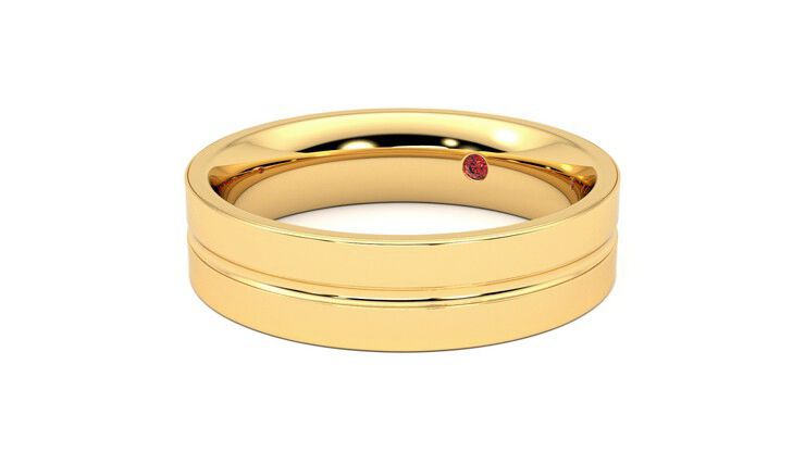 Taylor & Hart Ridge Wedding Ring 360 degree image 25