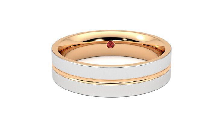 Taylor & Hart Ridge Wedding Ring 360 degree image 1