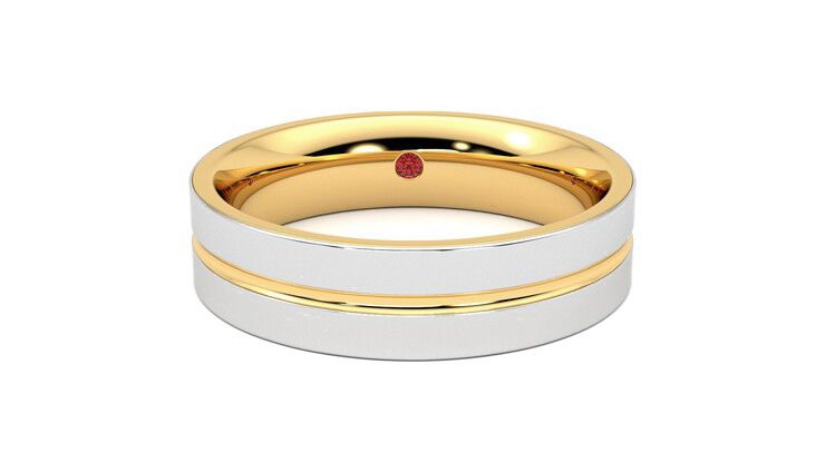 Taylor & Hart Ridge Wedding Ring 360 degree image 1